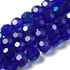 Electroplate Transparent Glass Beads Strands EGLA-A035-T6mm-L06-1