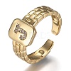 Brass Micro Pave Clear Cubic Zirconia Cuff Rings RJEW-H538-02G-J-3