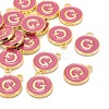 Golden Plated Alloy Enamel Charms ENAM-S118-08G-4