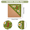 4Pcs 4 Styles Season Theme Non-woven Felt Embroidery Corner Bookmarks FIND-HY0002-47B-2