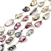 3.28 Feet Handmade Natural Freshwater Pearl Beaded Chains X-CHC-T014-02-2