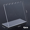 Transparent Acrylic Slant Back Necklace Display Stands EDIS-WH0022-04B-2