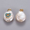 Natural Cultured Freshwater Pearl Pendants KK-L187-03B-2