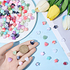 200Pcs 2 Styles Opaque Acrylic Beads OACR-SP0002-11-3
