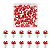 5 Strands Mushroom Handmade Lampwork Beads Strands LAMP-CD0001-09-1