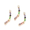 Chakra Brass Micro Pave Cubic Zirconia Links Connectors ZIRC-G161-28G-1