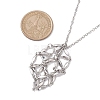 Crystal Stone Cage Pendant Necklaces NJEW-JN04756-04-3