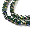 Faceted(32 Facets) Round Full Rainbow Plated Electroplate Glass Beads Strands EGLA-J130-FR13-2
