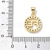 Brass Micro Pave Clear Cubic Zirconia Pendants KK-L268-019G-02-3