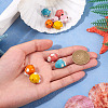 12Pcs 6 Colors Handmade Porcelain Beads for Necklaces Bracelets Making PORC-TA0001-22-6