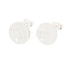304 Stainless Steel Ear Stud Findings STAS-O119-14C-S-1