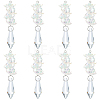8Pcs Glass Pendants PALLOY-SP00008-1
