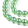 Electroplate Transparent Glass Beads Strands GLAA-T032-T4mm-AB15-6
