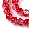 Transparent Crackle Baking Paint Glass Beads Strands X1-DGLA-T003-01A-08-3