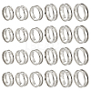24Pcs 6 Styles 201 Stainless Steel Grooved Finger Ring Settings STAS-ME0003-12P-1