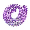 Electroplate Transparent Glass Beads Strands EGLA-N057-01A-09-2
