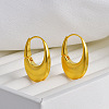 Oval Brass Hoop Earrings for Women EJEW-G391-09G-1