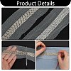 2 Yards 9-Row Glass Seed Beaded Lace Trim OCOR-FG0002-60B-4
