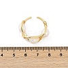 Brass Pearls Open Cuff Rings for Women KK-D301-04G-3