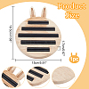 Rabbit Bamboo Ring Displays ODIS-WH0026-12-2