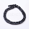 Faceted Black Glass Cube Bead Strands X-GLAA-R041-6x6mm-20-2