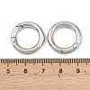 Tarnish Resistant Ring 304 Stainless Steel Spring Gate Rings STAS-E073-06-3