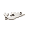 201 Stainless Steel Laser Cut Connector Charms STAS-R133-02P-05-2