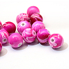 Spray Painted Drawbench Acrylic Round Beads ACRP-S657-6mm-M-2