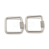 304 Stainless Steel Screw Carabiner Lock Charms STAS-C092-04A-P-1