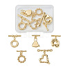 10 Sets 5 Styles Brass Toggle Clasps KK-PJ0001-25-1