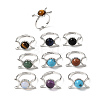 Gemstone Moon Adjustable Ring G-E150-05P-1