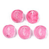 Transparent Spray Painted Glass Beads GLAA-N035-036-C08-2