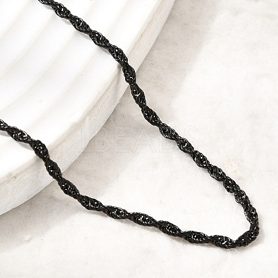2MM Unisex 304 Stainless Steel Rope Chain Necklaces NJEW-P395-16EB-1