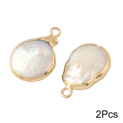 2Pcs Baroque Natural Keshi Pearl Pendants PEAR-YW0001-15-1