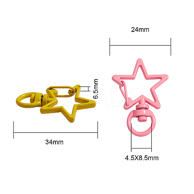 26Pcs 13 Colors Zinc Alloy Swivel Lobster Claw Clasps PALLOY-CJ0001-131-1