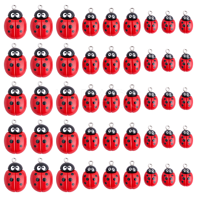 30Pcs 3 Styles Opaque Resin Pendants RESI-ME0001-39-1