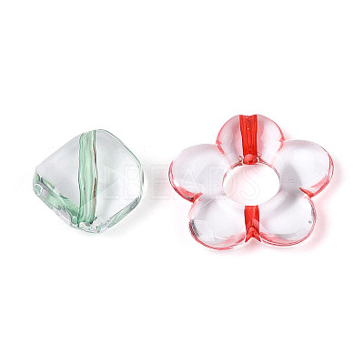 Dyed Transparent Acrylic Beads TACR-T028-70-1