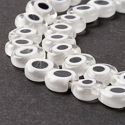 Handmade Evil Eye Lampwork Beads Strands LAMP-F023-B08-1