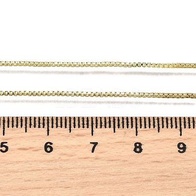 1MM Brass Box Chain Necklaces NJEW-M108-11G-1