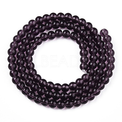 Transparent Glass Beads Strands GLAA-T032-T8mm-03-1