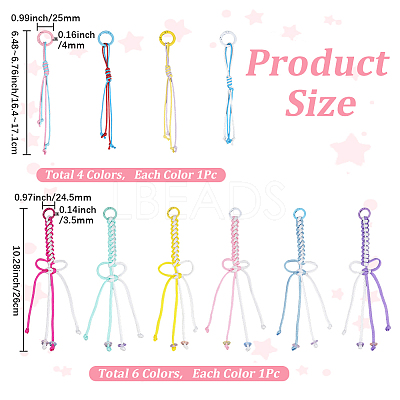2Bags 2 Styles Korean Waxed Polyester Cord Pendant Decorations HJEW-SC0003-03-1