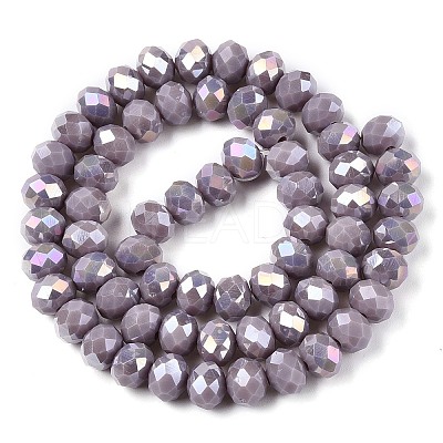 Electroplate Glass Beads Strands EGLA-A044-P8mm-B13-1