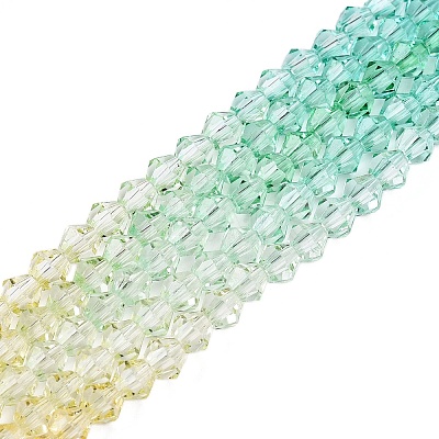Gradient Color Baking Paint Glass Bead Strands X1-DGLA-A039-T4mm-A013-1