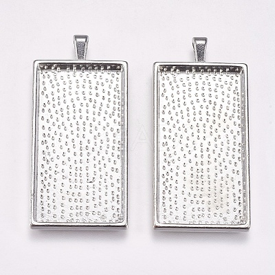 Alloy Pendant Cabochon Settings LS-PALLOY-2418-P-LF-1
