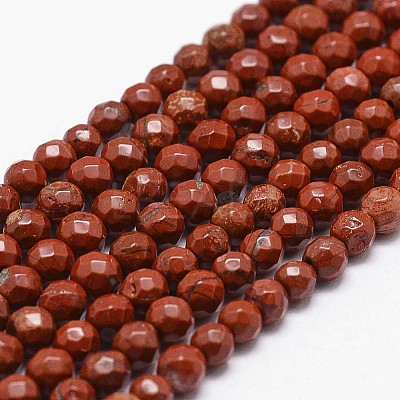 Natural Red Jasper Beads Strands G-D840-50-4mm-1
