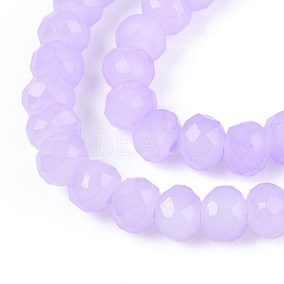 Baking Paint Imitation Jade Glass Bead Strands X-DGLA-A034-J8MM-A50-1
