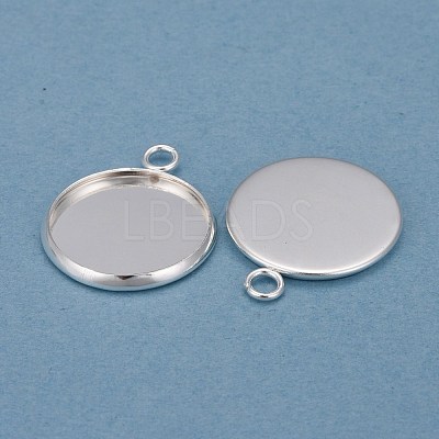 304 Stainless Steel Pendant Cabochon Settings STAS-F191-14S-E-1