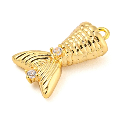 Brass with Clear Cubic Zirconia Pendants LS-KK-G508-01B-G-1