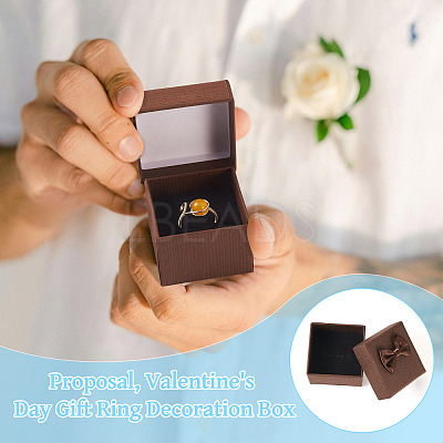Square Cardboard Paper Ring Gift Storage Boxes CON-TAC0001-17D-1