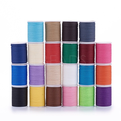 Round Waxed Polyester Cord YC-G006-01-1.0mm-1